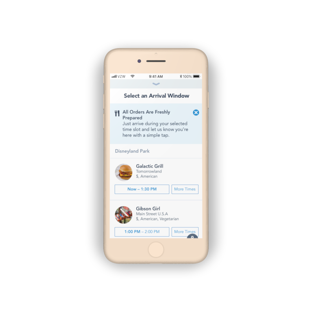 Mobile Order MVP launch — screen 1