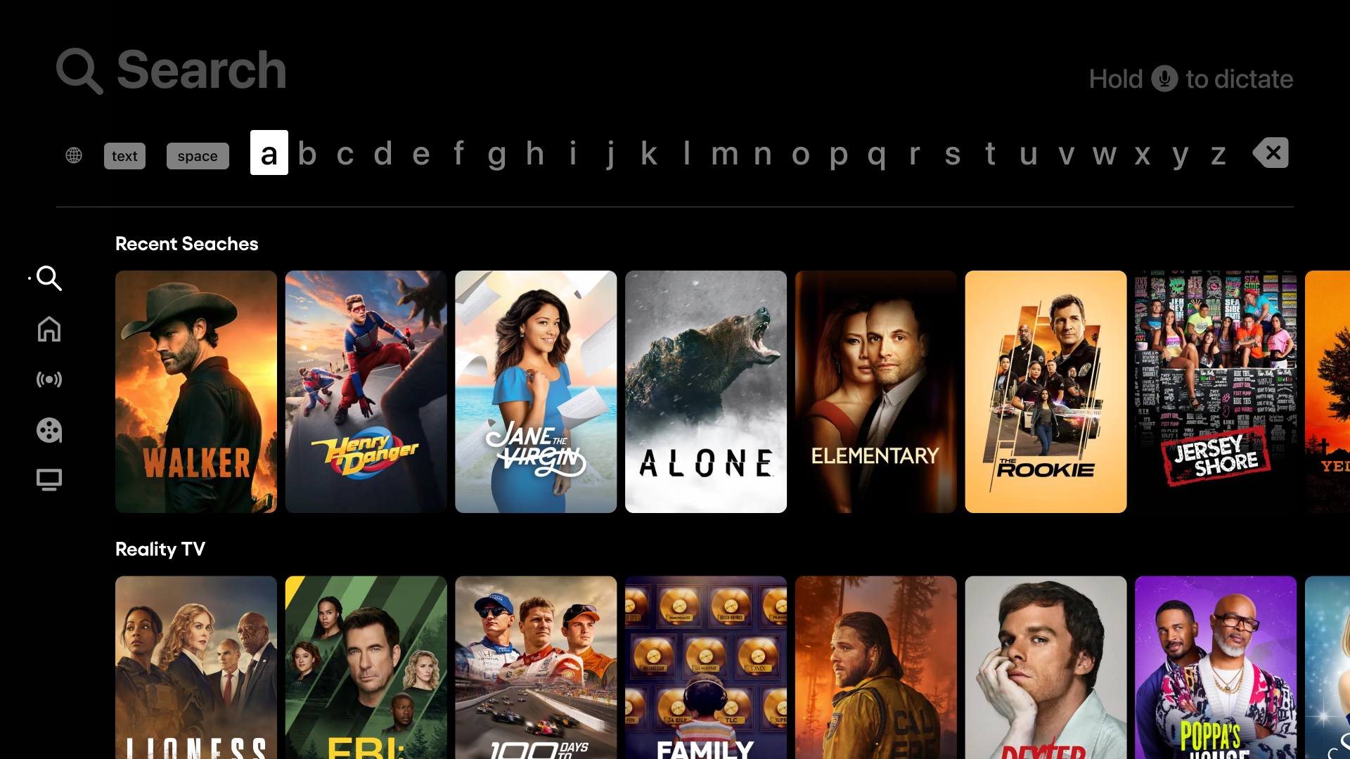 Search autocomplete — tvOS