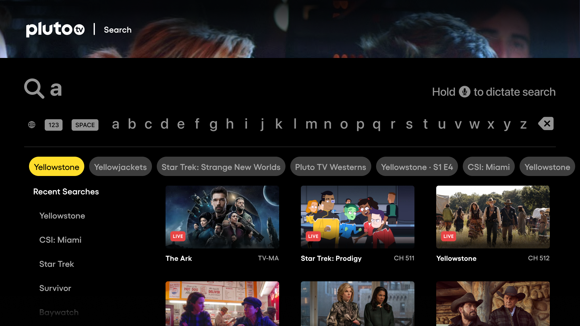 Search — pre-search browse surface